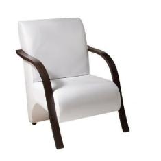 Imagem de Poltrona Decorativa 1 Lugar Vênus Braço Madeira D Salla Tecido Sintético Corino