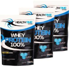 Imagem de 3X Whey Protein 100% Health Time 2,1Kg (6,3Kg)Iso, Conc, Hid