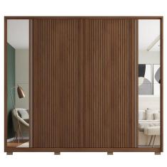 Imagem de Guarda Roupa Casal 6 Portas 2 Espelhos Marrom Proximus