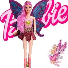 Imagem de Boneca Princesa Fada Infantil Articulada Brinquedo Meninas