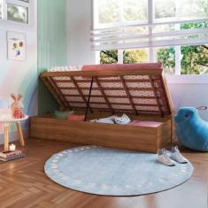 Imagem de Cama Solteiro Articulável Com Baú Nogal Hezo Shop Jm