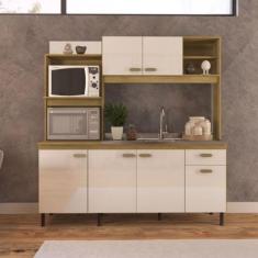 Imagem de Cozinha Indekes Sevilha 6 Portas 1 Gaveta Sem Tampo 1,82M 6170 6170-1-