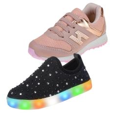 Imagem de Kit 2 Tênis Led Escolar Infantil de Menina-Feminino