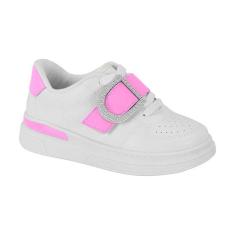 Imagem de Tênis Infantil Feminino Branco Rosa Mauve Molekinha 2553.113-Feminino