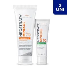 Imagem de Kit Protetor Solar Neostrata Minesol Oil Control fps 70 40g + Protetor Solar Neostrata Minesol Corpo e Rosto Fluido Hidratante FPS70 200ml