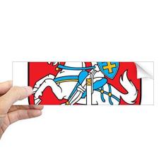 Imagem de DIYthinker Adesivo retangular com emblema nacional da Lituânia Europa, decalque para janela
