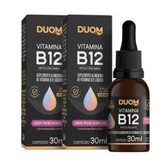 Imagem de Vitamina B12 Em Gotas 30ml Sabor Frutas Vermelhas Duom  Kit 2 Frascos
