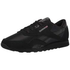 Imagem de Reebok Tênis masculino clássico de nylon, preto/cinza puro, 42, Preto/cinza puro