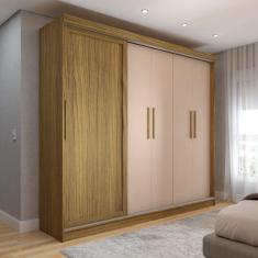Imagem de Guarda-Roupa de Casal Canadá 5 Portas 4 Gavetas Carvalho/Macadamia - Panorama Móveis