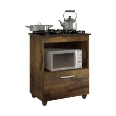 Imagem de Balcão Para Cooktop 4 Bocas 1 Porta Basculante Espaço Para Forno Salvia Kaiki Móveis