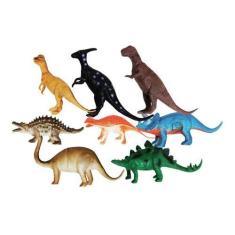 Imagem de Dinossauro De Borracha Miniatura Brinquedo Com 8 Dinos - Dm Toys