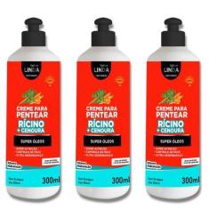 Imagem de Creme de Pentear Rícino e Cenoura 300ml Super Nutrição - Sallon Linda,