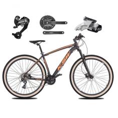 Imagem de Bicicleta Aro 29 Ksw Xlt 27v Câmbios Shimano Altus Freios Hidráulicos Garfo Trava Pneu Faixa - Preto/laranja Tam.19