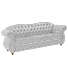 Imagem de Sofá Chesterfield Merlo 3 lugares 1,80 - Corano Branco / Decoração, re