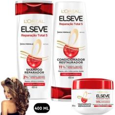 Imagem de Kit Elseve Creme Pentear Reparação Total 5 Recuperação - L'oreal Paris