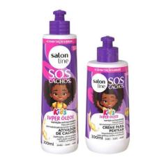 Imagem de Creme Para Pentear + Ativador de Cachos Salon Line Kids Sos Cachos Nut