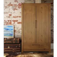 Imagem de Guarda-Roupa Solteiro 2 Portas 1 Gaveta Madeira Maciça Madma Artemobil