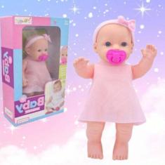 Imagem de Encantadora Menininha De Pelúcia Com Lacinho E Chapéu Para Criança Pre