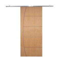 Imagem de Porta De Correr P- Verniz Frisada Kit Alumínio F04 - 210x70