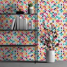 Imagem de Papel De Parede Adesivo Geométrico N013084 Rolo 0,58X3M