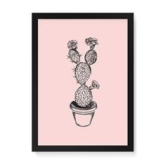 Imagem de Arte Maníacos Quadro Decorativo Cactus Vintage - 23x16,25cm (Moldura caixa em laca )