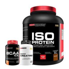 Imagem de Kit Iso Protein 2Kg Chocolate +Creatina +Bcaa - Bodybuilders