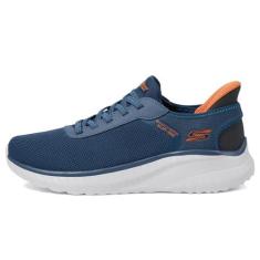 Imagem de Skechers Tênis masculino Hands Free Slip-ins Squad Chaos-Solid Tour, Azul-marinho multi, 39