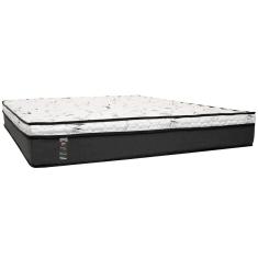 Imagem de Colchão Viúva Castor New Alfa One com Molejo Tecnopedic, Euro Pillow e Revestimento em Malha 24x128x188cm - Cinza/Branco