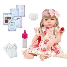 Imagem de Boneca Reborn Abigail Loira Lindo Vestido Envio Imediato - Cegonha Reb