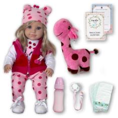 Imagem de Boneca Infantil Recém- Nascido Reborn Adora Loira Pano - Cegonha Rebor