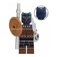 Imagem de Boneco Blocos De Montar Pantera Negra Escudo Lança Marvel