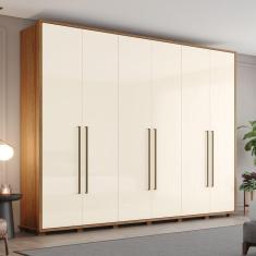 Imagem de Guarda-Roupa Atalaia 06 Pts. Nature/Off White - Henn