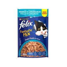 Imagem de Ração Úmida Para Gato Adulto Sachê Felix - Fantastic Mix Frango E Cara