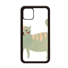 Imagem de Capa fofa de gato ciano em aquarela para iPhone 11 Pro Max para Apple Mobile Case Shell