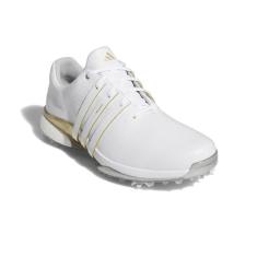 Imagem de Adidas Tour360 24 Boost Tênis de golfe masculino, Calçado branco/dourado metálico/prata metálico, 42