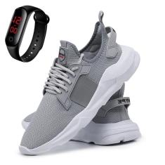 Imagem de Kit Tenis Masculino Esporte Palmilha EVA Macia Com Relogio Digital-Masculino
