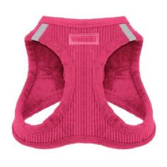 Imagem de Peitoral de pelúcia Voyager Step-in para cães pequenos e médios da Best Pet Supplies - 1 veludo cotelê fúcsia, M (Peito: 40,6-45,7 cm)