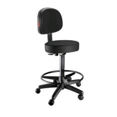 Imagem de Cadeira Mocho Secretária Caixa Alta Preta