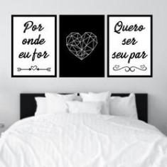 Imagem de Kit 3 Quadros Decorativos Por Onde For - Geométrico 45X34Cm
