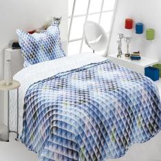 Imagem de Kit Colcha Patchwork Alberto 2 Pçs 160X240Cm Realce Juvenil