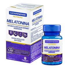 Imagem de Suplemento Alimentar Melatonina Catarinense 0,21mg Nutrição com 120 comprimidos 120 Comprimidos