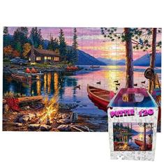 Imagem de Quebra cabeça 120 peças Barco Colorido