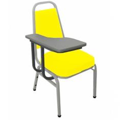 Imagem de Cadeira Universitária Empilhável Linha Hotel Plus Amarelo