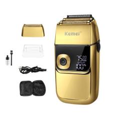 Imagem de Barbeador Elétrico Kemei Km-2028 Com Display Lcd Metálico Lâmina Recíp
