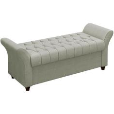 Imagem de Recamier Cal adeira Bau 160 Cm Pes Mdf Ogeo Linho Peer