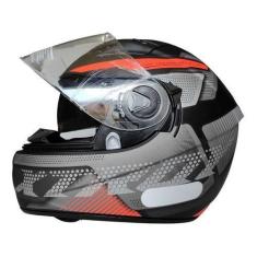 Imagem de Capacete Moto Ebf Xtroy Com Óculos Interno Fumê + Narigueira, Furious 