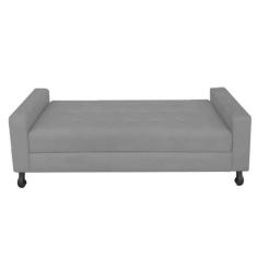 Imagem de Recamier Calçadeira Sofá Damares 1,40 cm Casal Baú Quarto Sala Suede C