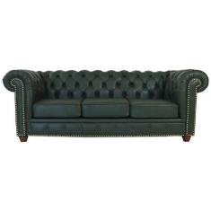 Imagem de Sofá 3 Lugares Sala de Estar 235cm Chesterfield Pés Madeira material s