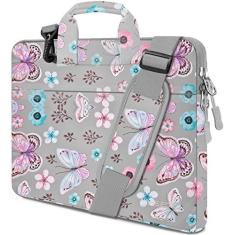 Imagem de Bolsa de ombro para laptop 13 13,3 14 polegadas compatível com MacBook Pro 14 2025-2021 M4/M3/M2/M1, Mac Air/pro 13-13,3 polegadas e notebooks mais populares 13-14, pasta resistente a derramamentos,