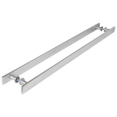 Imagem de Puxador Barra Chata Inox Escovado Para Porta Madeira 2 Mt